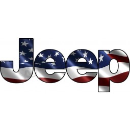 Avgrafx Jeep Color Aftermarket Decal American Flag Decal 6 x 2.5 Inches Pair