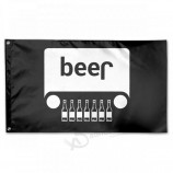 faylagee-yx Bierjeep lustige trinkende Flagge 3 x 5 Gartenflagge