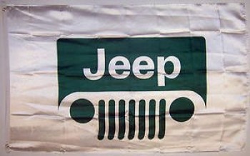 Bandera de jeep de 3'x5 ', pancarta de automóvil automotriz