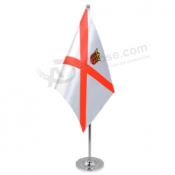 Polyester Jersey table desk flag with metal stand