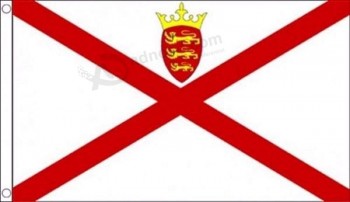 Джерси Нормандские острова флаг 5'x3 '(150см x 90см) - полиэстер