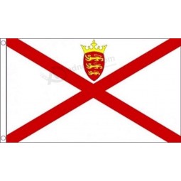 Jersey Channel Islands Flag 5'x3' (150cm x 90cm) - Woven Polyester
