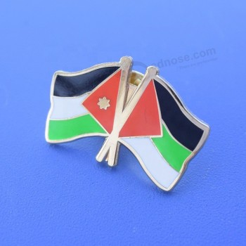 acorss bandeiras do país banhado a ouro lapela pin bandeira da jordânia