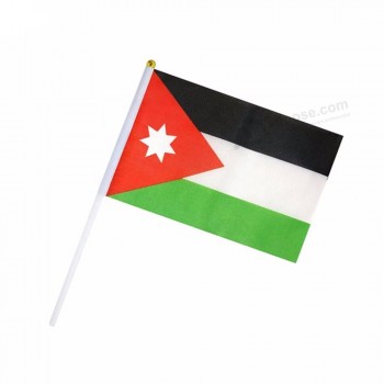 Хорошие продажи экран pringtng 14x21 см Иордания страны ручной флаг