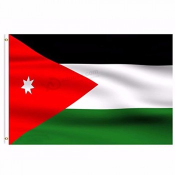 Jordan nationale vlag 2019 3x5 FT 90x150cm banner 100d polyester aangepaste vlag metalen doorvoertule