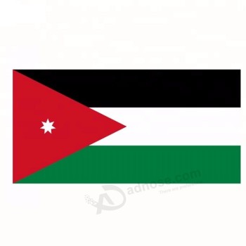 국기 주문 스크린 인쇄 90x180cm 폴리 에스테 요르단 국기