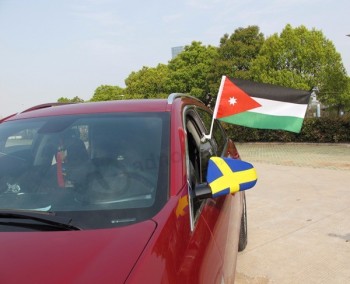 bandera de coche de jordania de poliéster 20x30cm personalizada