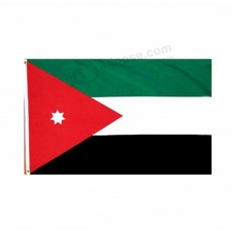 logotipo de la empresa decoración de impresión completa 3X5 bandera de jordania celebración personalizada bandera de jordania