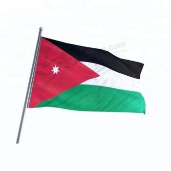 100% полиэстер напечатан 3 * 5-футовые флаги Иордании страны