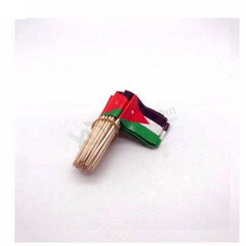 MOQ bajo cualquier logotipo cualquier paquete de papel a granel banderas de palillo de dientes de Jordania