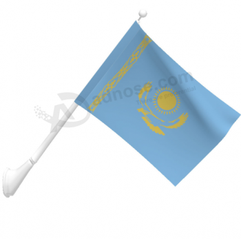 Вязаный полиэстер открытый настенный флаг Казахстана
