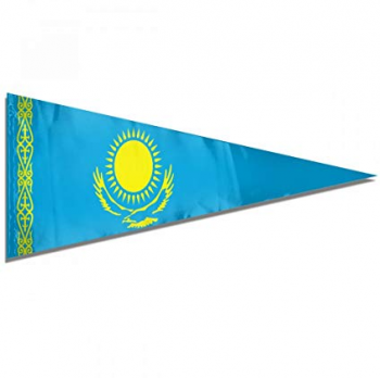 装飾ポリエステル三角形カザフスタン旗布旗バナー