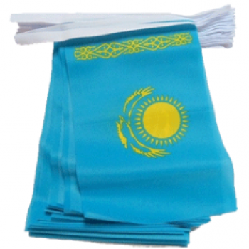 Казахстан Струнный флаг Спортивное украшение Казахстанский флаг овсянка