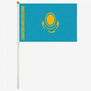 カザフスタン国の手旗カザフスタン手持ちの旗