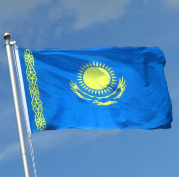 Polyestergewebe-Kasachstan-Landesflagge für Nationaltag