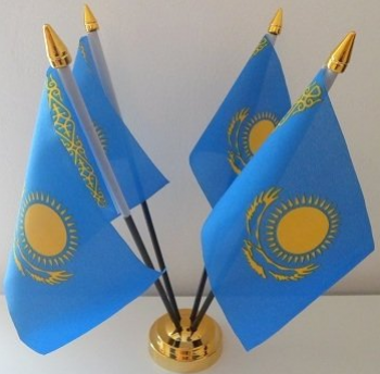 Four flags polyester kazakhstan table meeting desk flag