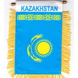 klein formaat autoruit achteruitkijkspiegel Kazachstan vlag