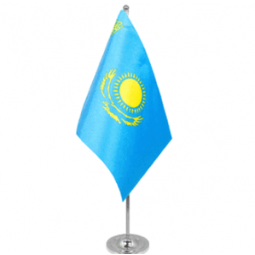 aangepaste nationale tafel vlag van Kazachstan Kazachstan land bureau vlaggen