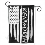 アメリカの国旗ケンワースの装飾的な庭の旗、家のための屋外の人工旗、庭の庭の装飾