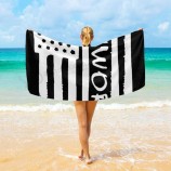 mjmjmsjhdソフトバスタオルアメリカ国旗ケンワースビーチタオル毛布、旅行プールタオルスイミングヨガハイキング用タオル