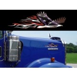 ostküste vinyl werkz weißkopfseeadler amerikanische flagge decals - 2 stück set - peterbilt 379 389 kenworth w900l w900