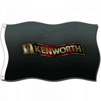 가정 임금 kenworth 깃발 3x5ft 100 % 년 폴리 에스테, 금속 밧줄 고리를 가진 화포 머리