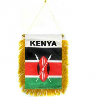 Carro de alta qualidade pendurado galhardete bandeira da borla do Quênia