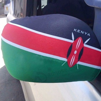 promotioneel bedrukte vlag van Kenia Auto zijspiegelhoes
