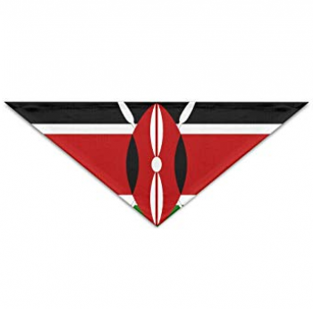 tamaño personalizado poliéster triángulo kenia bandera nacional