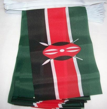 bandera decorativa de la bandera del empavesado de mini poliéster de Kenia