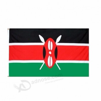 professionele op maat gemaakte vlag van Kenia land banner