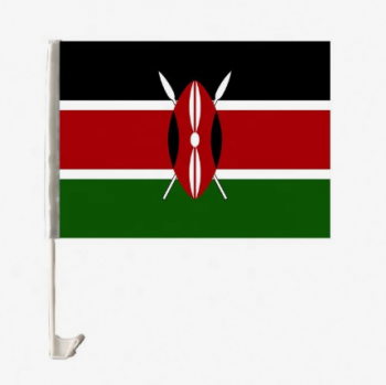 digital printing polyester mini kenya flag For Car window