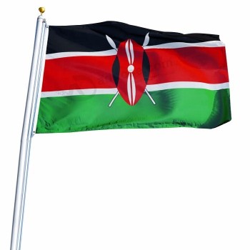 bandera nacional del país de Kenia de encargo del tamaño estándar