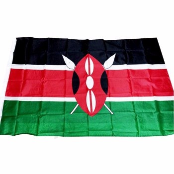 bandeira nacional do quênia africano de impressão digital