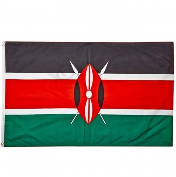 высококачественные полиэфирные национальные флаги Кении