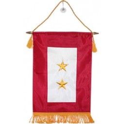 12 in x 18 in gestickten Zwei-Sterne-KIA Gold Wehrdienst Nylon Flagge Banner für zu Hause und Paraden