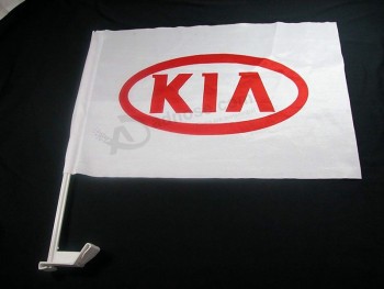 Kia Car Window Flag Mounted Clip On 12