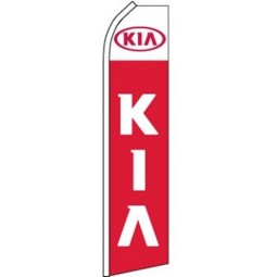 swooper flutter feather flag KIA logo Red white