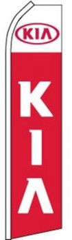 swooper flutter veer vlag KIA logo rood wit