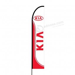 Attraktive Außenwerbung, bedruckt. Swooper flattern Federmarkierungsfahne / Banner. Komplettes Mastkit und Spike, 15 Fuß - Kia-Flagge