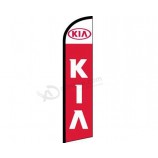 Kia Rood witte windloze banner reclame marketing vlag voor thuis en optochten, officieel feest, alle weersomstandigheden binnenshuis buitenshuis