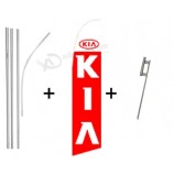 Kia quantity 3 super flag & pole kits