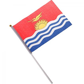 silk screen print kiribati hand waving national flag