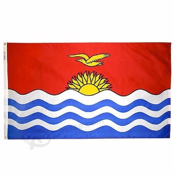 Bandera de país de Kiribati de poliéster de 3 * 5 pies de bandera personalizada