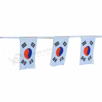 한국 국기 68D 폴리 에스터 축구 팬 세계 페넌트 깃발 천 플래그