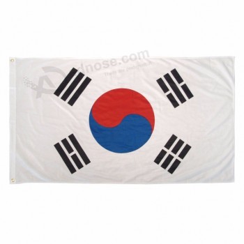 Venta al por mayor stock 3x5ft serigrafía bandera de corea del sur para decoración