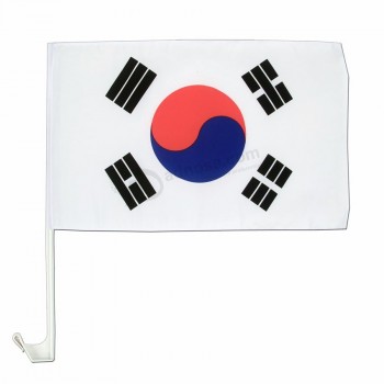 100% poliéster impresión digital mini corea del sur país coche mini banderas