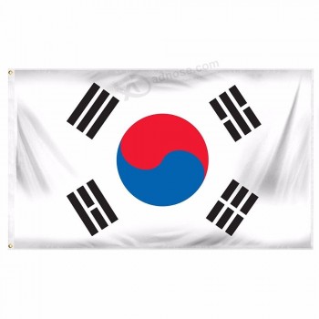 ホット卸売韓国国旗3 * 5 FT庭の旗と旗バナー