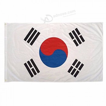 2019 korea nationalflagge 3x5 ft 90x150 cm banner 100d polyester benutzerdefinierte flagge metallöse