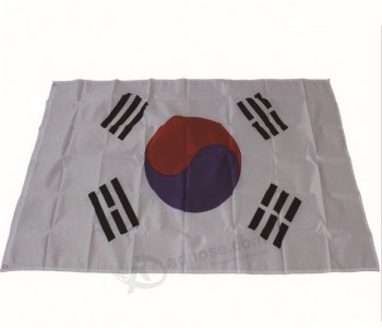 custom 100% polyester south korea national country flag